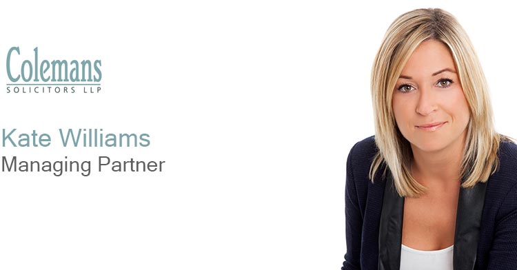 Kate Williams, Managing Partner at Colemans Solicitors
